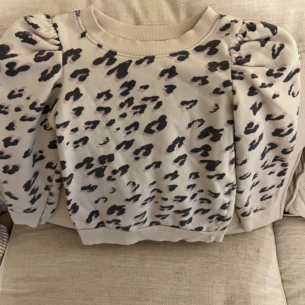 Grayson Mini Kids Girls Leopard Sweatshirt Pullover Size 5